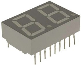 HDSP-5523-GH000, HDSP-5523-GH000 2 Digit 7-Segment LED Display, CC Red 3.7 mcd RH DP 14.2mm HDSP-5523-GH000, HDSP-5523-GH000 2 Digit 7-Segment LED Display, CC Red 3.7 mcd RH DP 14.2mm