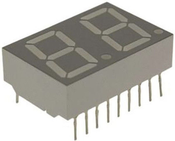 HDSP-5523-GH000, HDSP-5523-GH000 2 Digit 7-Segment LED Display, CC Red 3.7 mcd RH DP 14.2mm HDSP-5523-GH000, HDSP-5523-GH000 2 Digit 7-Segment LED Display, CC Red 3.7 mcd RH DP 14.2mm