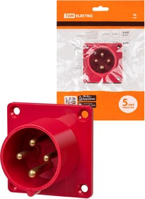 Вилка 614 скрытая 3Р+РЕ 16А 380В IP44 TDM Вилка 614 скрытая 3Р+РЕ 16А 380В IP44 TDM