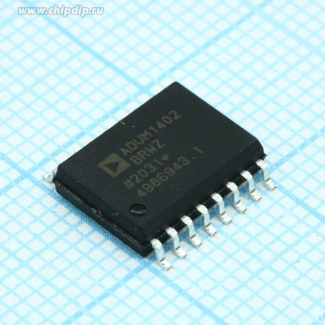 ADUM1402BRWZ-RL, Digital Isolator CMOS 4-CH 10Mbps 16-Pin SOIC W T/R