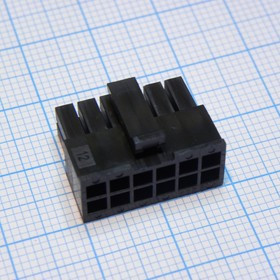0430251200, Разъем, вилка, провод-плата, "мама", Micro-Fit 3.0, шаг 3мм, PIN 12, 2x6, на провод, без контактов