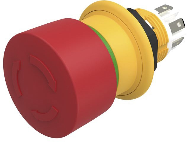 61-6441.4047, Emergency Stop Switches / E-Stop Switches Switch emergency-stop twist release 1NC ST/PT, non illuminated, green indication rin