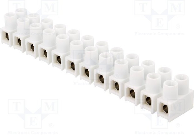 22612216, Клеммник, зажим под винт, 16мм2, 400В, 76А, Кол-во полюс: 12