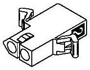 03-09-1027, Pin &amp; Socket Connectors 2 CIRCUIT RECEPTACLE