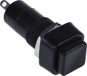 PBS-001B-2, Push Button Switch, Momentary, Panel Mount, 12mm Cutout, SPST, 125/250V ac