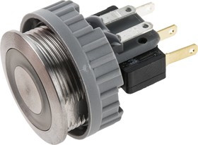 1241.6634.1124000, Illuminated Push Button Switch, Panel Mount, 22mm Cutout, SPDT, 250V ac