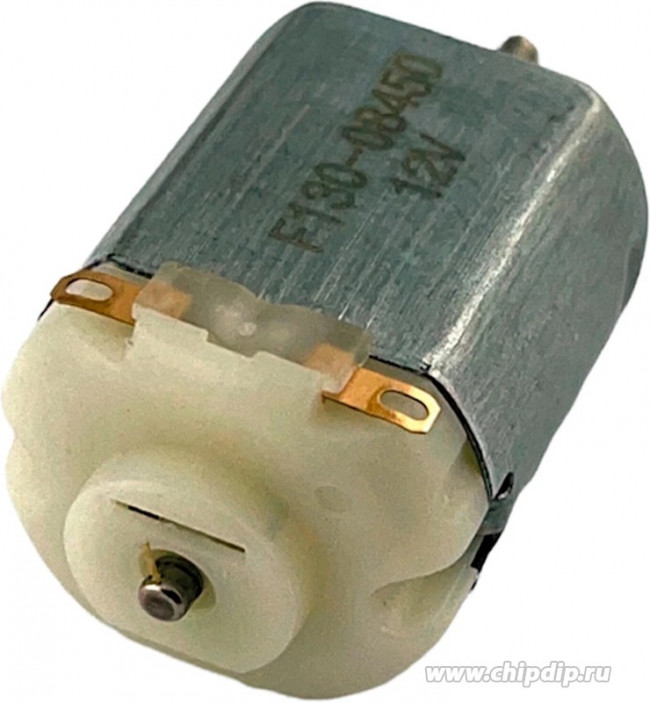 F130-08450 12 V, Электродвигатель 12V 0,61Вт, 5800/4407об/мин 25х20х15мм вал 2х10мм