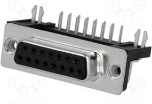 FCE17-A15SB-4E0, Разъем D-Sub; PIN: 15; гнездо; "мама"; на PCB; угл FCE17-A15SB-4E0, Разъем D-Sub; PIN: 15; гнездо; "мама"; на PCB; угл