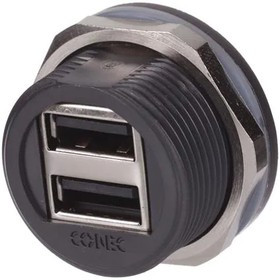17-210561, USB Connectors Pottd IP67 Dual Port USB Rcpt Assy Kit