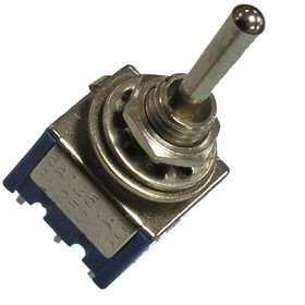MTS-203 on-off-on, Микротумблер MTS-203, ON-OFF-ON, DPDT, 3 А, 250 В, 20 мОм, установочное отверстие 6 мм, 6 контактов