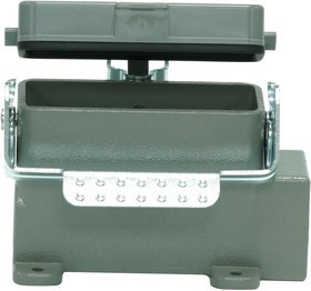 MP009400, Разъем для тяжелых условий, Основа, сквозной монтаж с гайкой, ввод сбоку, Корпус из Алюминия MP009400, Разъем для тяжелых условий, Основа, сквозной монтаж с гайкой, ввод сбоку, Корпус из Алюминия