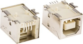 A-USB B/SMT, Right Angle, SMT, Socket Type B 2.0 USB Connector