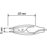 16-0036, Зажимы «крокодил» 5 А 40 мм с проводом 10 пар
