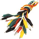 16-0036, Зажимы «крокодил» 5 А 40 мм с проводом 10 пар