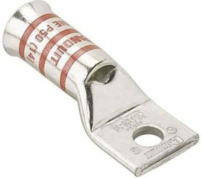 LCAF2-56-E, Terminals Copp Comp Lug 1 Hole #2 AWG