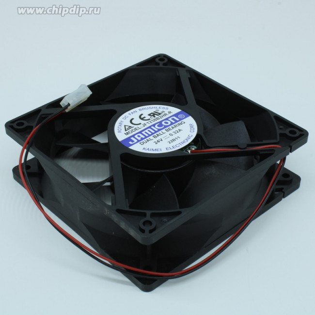 JF1238B2HR-R, вентилятор 24В 120х120х38мм подшипник качения авторестарт 2800 об/мин JF1238B2HR-R, вентилятор 24В 120х120х38мм подшипник качения авторестарт 2800 об/мин