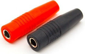 Штекер типа "банан" 4 мм "розетка" в силиконовой оплеткой красного цвета Штекер типа "банан" 4 мм "розетка" в силиконовой оплеткой красного цвета