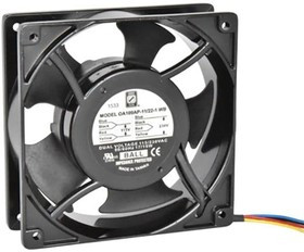 OA109AP-11/22-1WB, AC Fans Axial Fan, 120x120x38mm, 115/230VAC, 105CFM, 15W, 42dBA, 3000RPM, Ball, Wire