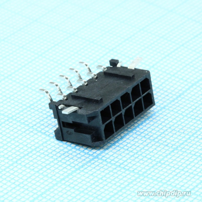 0430451009, Conn Wire to Board HDR 10Power POS 3mm Solder RA Side Entry SMD Micro-Fit 3.0 T/R 0430451009, Conn Wire to Board HDR 10Power POS 3mm Solder RA Side Entry SMD Micro-Fit 3.0 T/R