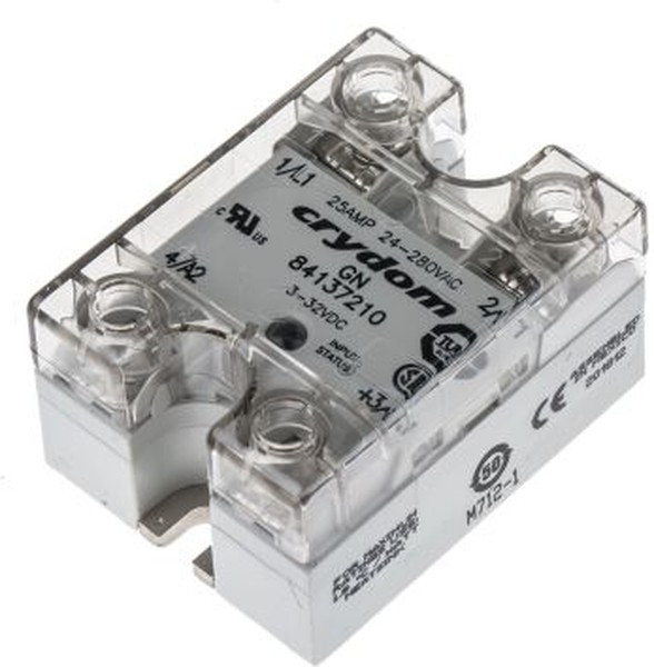 84137210, GN Series Solid State Relay, 10 A rms Load, Panel Mount, 280 V ac Load, 32 V dc Control 84137210, GN Series Solid State Relay, 10 A rms Load, Panel Mount, 280 V ac Load, 32 V dc Control