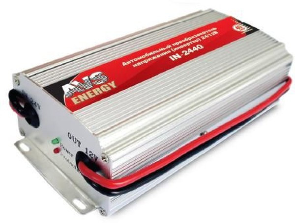 43899, Преобразователь напряжения (инвертор) 24-12V 40А AVS