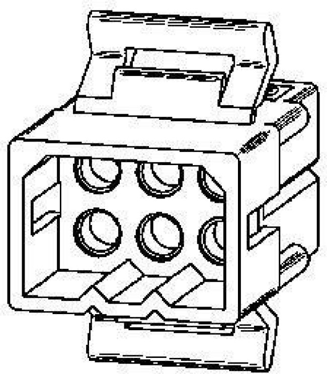 03-09-2062, STANDARD .093" Male Connector Housing, 5.03mm Pitch, 6 Way, 2 Row 03-09-2062, STANDARD .093" Male Connector Housing, 5.03mm Pitch, 6 Way, 2 Row