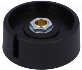 A3040069, Ручка, с указателем, полиамид, dоси: 6мм, d40x16мм, черный