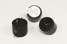 Зуммер магнитоэлектрический с генератором, размер 16x14, напряжение 1.5В, частота 2.3кГц, контакты 2