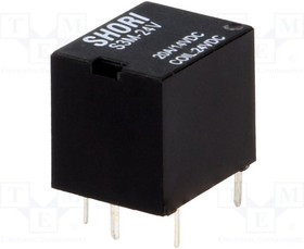 S3M-24-1C, Реле: электромагнитное, SPDT, Uобмотки: 24ВDC, 20A/14ВDC, PCB