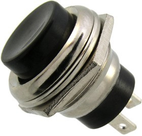 PBS-26B off-(on) черный, Кнопочный переключатель PBS-26B, OFF-ON, чёрный