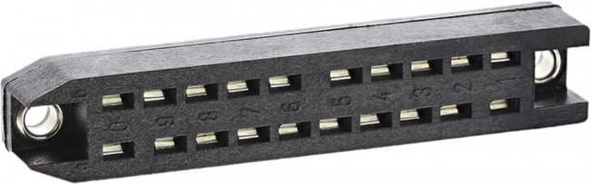 J00041A0917, J00041A0917, DIN 41622 Connector, Female, 20-Way, 2-Row, Solder, J000