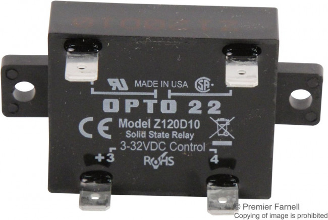 Z120D10, SSR, PANEL MOUNT, 140VAC, 32VDC, 10A
