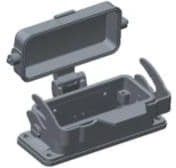 T1510103001-000, Heavy Duty Power Connectors Hood IP65 PG2x16 Die Cast Aluminum