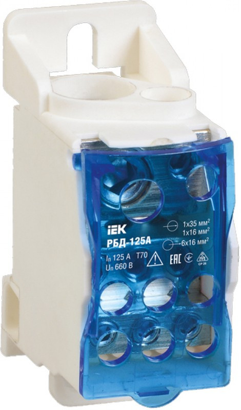 RBD-125, Блок распределительный на DIN-рейку РБД-125А RBD-125, Блок распределительный на DIN-рейку РБД-125А