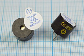 Излучатель звука магнитоэлектрический со встроенным генератором 1.5В, 12х10мм и непрерывный звук 2.3