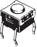 B3W-1050, Tactile Switches SPST-NO GP PROJ 6X6