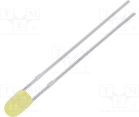 LL-304YD2P-1B, LED; 3mm; yellow; 90?160mcd; 80°; Front: convex; 1.6?2.4V