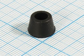 Ножка приборная 12x7,2, отверстие 3.0, резиновая, конус