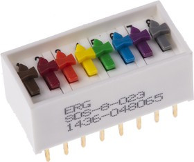 ED57372, 8 Way Through Hole DIP Switch 8PST