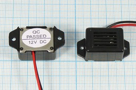 Зуммер магнитоэлектрический с генератором, размер 23x16x15m33, напряжение 12В, частота 0.4кГц, конта