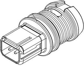 D369-MR66-NS1, Rectangular MIL Spec Connectors 6 WAY SHIELDED REC CRIMPT, SKT