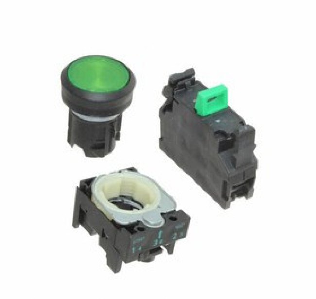 45-1131.1150.000.101, Pushbutton Switches 10A 1NO Green Act On-Off Scrw Trm
