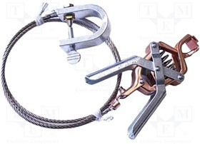 AI-000503E-60, Провод заземления; С-обр.зажим,зажим типа "крокодил"; Дл: 1,5м