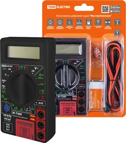 Мультиметр цифровой серия "МастерЭлектрик" М-7300 (каб.тестер RJ-11,12,45) TDM