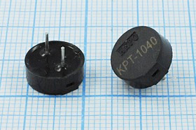 Излучатель звука пьезокерамический без генератора с выходом звука вбок 10.6x4мм, зп 10,6x 4m10,7\3~1