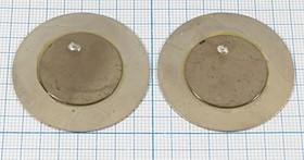 Пьезоэлектрическая диафрагма с двумя керамическими элементами и покрытием монелью, 38x1мм, 2-х ст пб