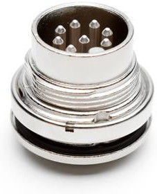 C091 31C008 100 2, Circular DIN Connectors Plug 8 Pin Rear MT solder