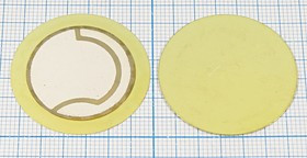 Пьезоэлектрическая диафрагма с обратной связью на бронзовой основе 32x0.43мм, частота 3кГц; обрсв пб