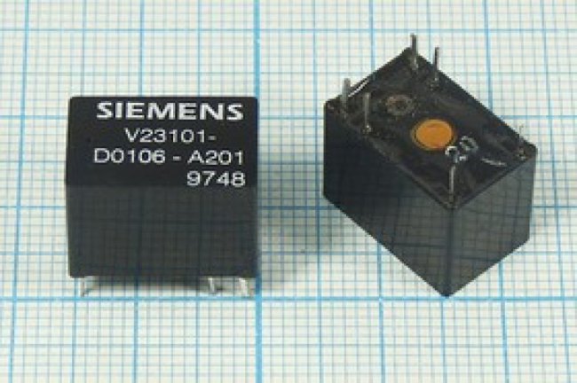 Реле 12В, V23101-D0106-A201, 1xA,V Реле 12В, V23101-D0106-A201, 1xA,V