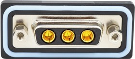 CDFV3W3213L211, Комбинированный разъем D Sub, IP67, NANOOK Series, DA-3W3, Гнездо, 3 контакт(-ов), 3 Силовых, Пайка